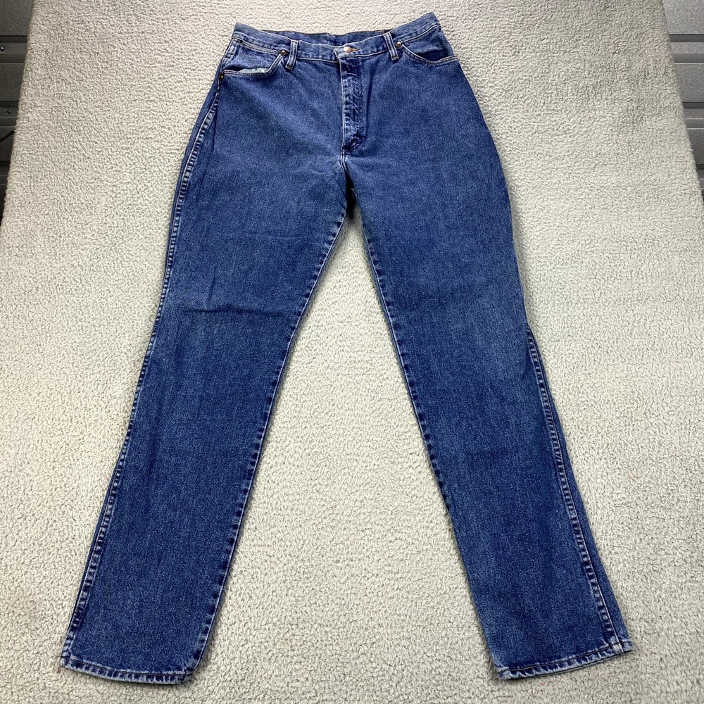 Vtg Wrangler Jeans Womens 30X33 Blue Bareback High Rise Western Rodeo USA Made